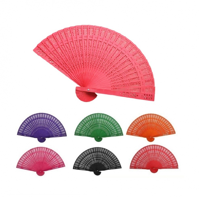 WFAN1007 Colored Sandalwood Fans (6 Colors available) 