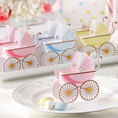 WPB2048 Classic Pram Baby Shower Favour Boxes