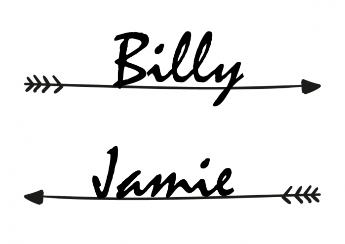 SBG3004 Personalize Bride and Groom Signs / Sign Arrow