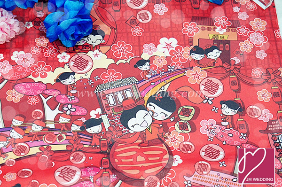 WWP1003 Red Wrapping Paper  礼物纸