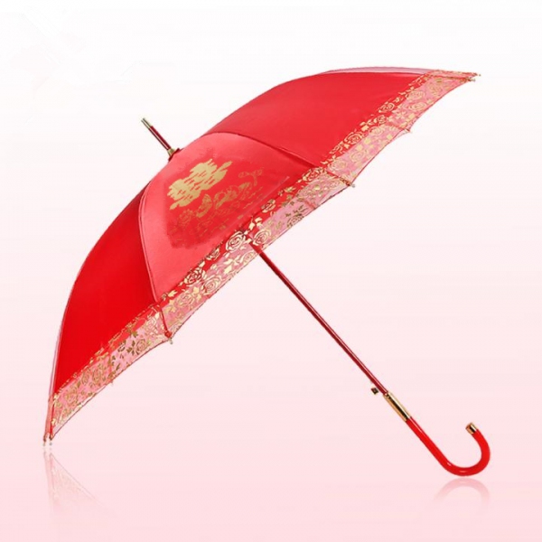 WU1003 Mandarin Duck Gold Foil Stamping Red Umbrella