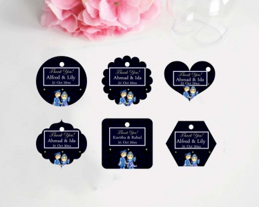GTAC1001 Personalize Wedding Gift Tags (Cartoon) - As Low As RM0.15/Pc