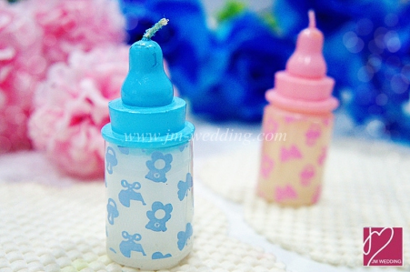 WCH2009 Blue/Pink Baby Bottle Candle