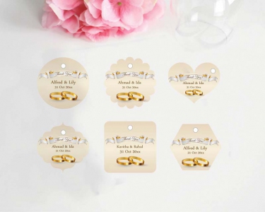 GTAN1001 Pesonalized Wedding Gift Tags (Ring) - As Low As RM0.15/Pc