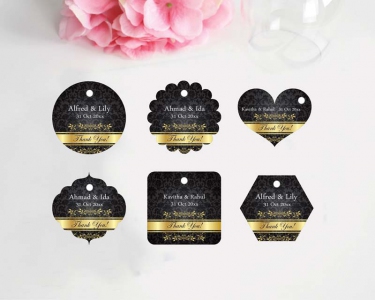 GTAO1001 Pesonalized Wedding Gift Tags (Ornament) - As Low As RM0.15/Pc