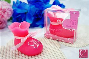 WCH2011-2 Pink Bootie Candle Favor